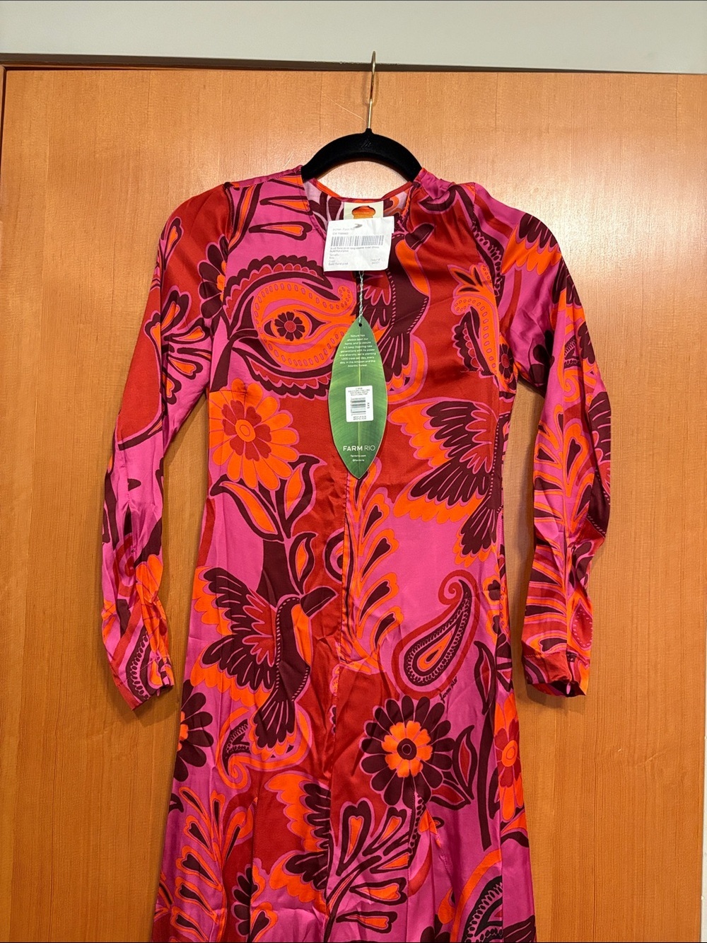 FARM Rio Bold Floral Long-Sleeve Maxi Dress - Picture 5 of 7
